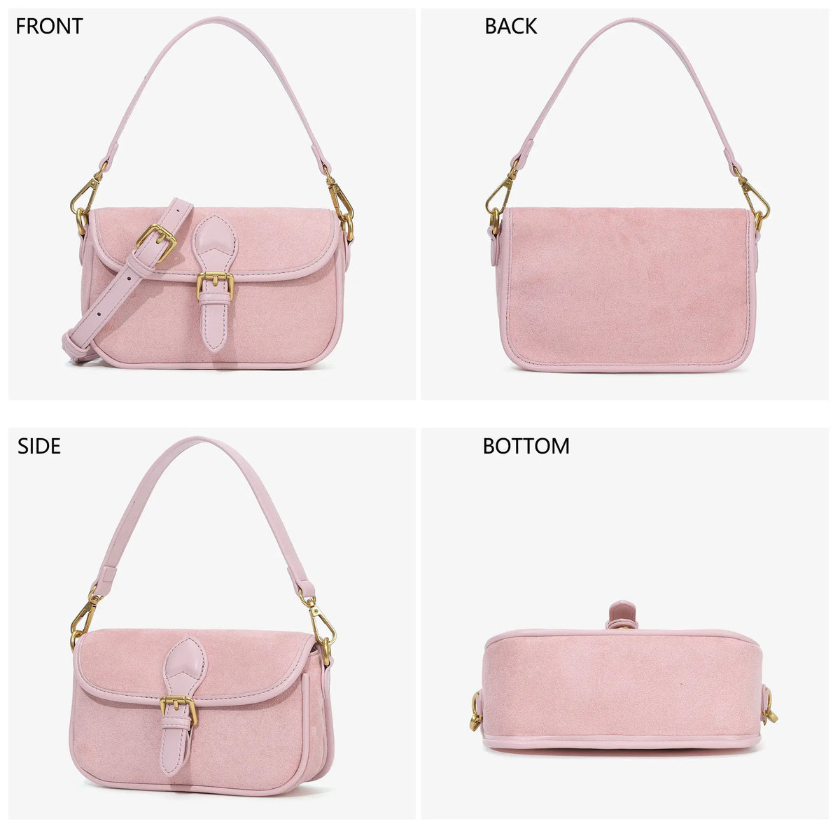 Suede Multi-Color Mini Shoulder Bag