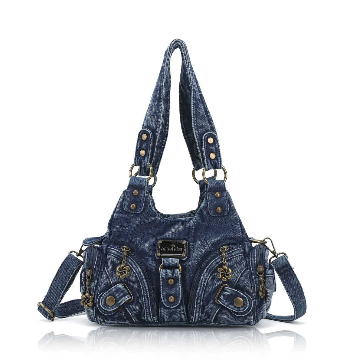 Vintage Denim Crossbody Wallet & Pures